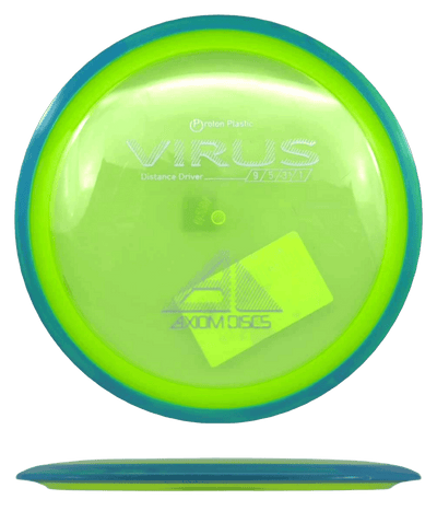 Axiom Virus Axiom Virus - Proton / 162g - Chartreuse w/ Sky Blue Rim (Gray) - Skyline Disc Golf