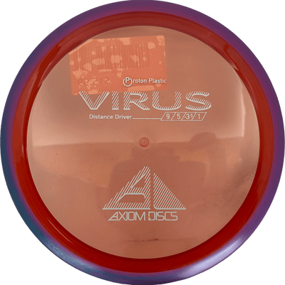 Axiom Virus Axiom Virus - Proton / 162g - Red w/ Magenta/Blue Marble Rim (Gray) - Skyline Disc Golf