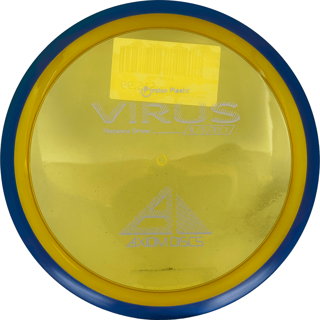 Axiom Virus Axiom Virus - Proton / 166g - Yellow w/ Blue Rim (Gray) - Skyline Disc Golf