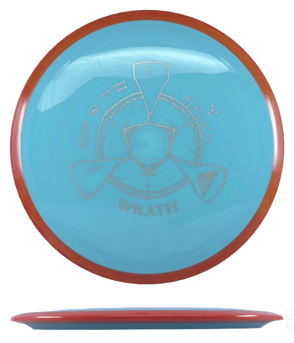 Axiom Wrath - Neutron / 156g - Sky Blue w/ Orange Rim (Silver)