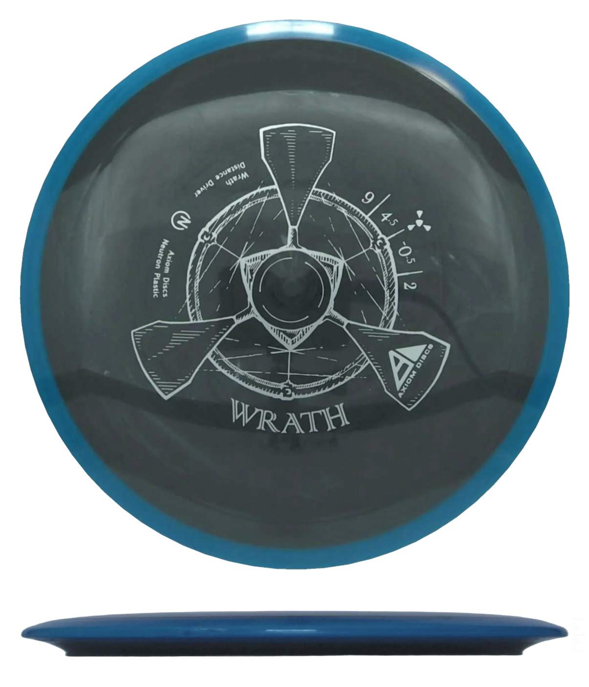 Axiom Wrath - Neutron / 163g - Black w/ Blue Rim (Silver) - Skyline Disc Golf