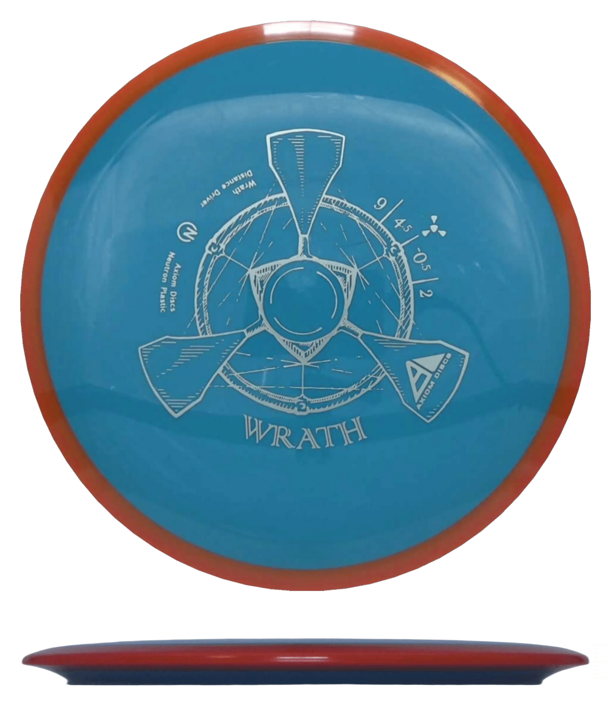 Axiom Wrath - Neutron / 156g - Blue w/ Orange Rim (Silver) - Skyline Disc Golf