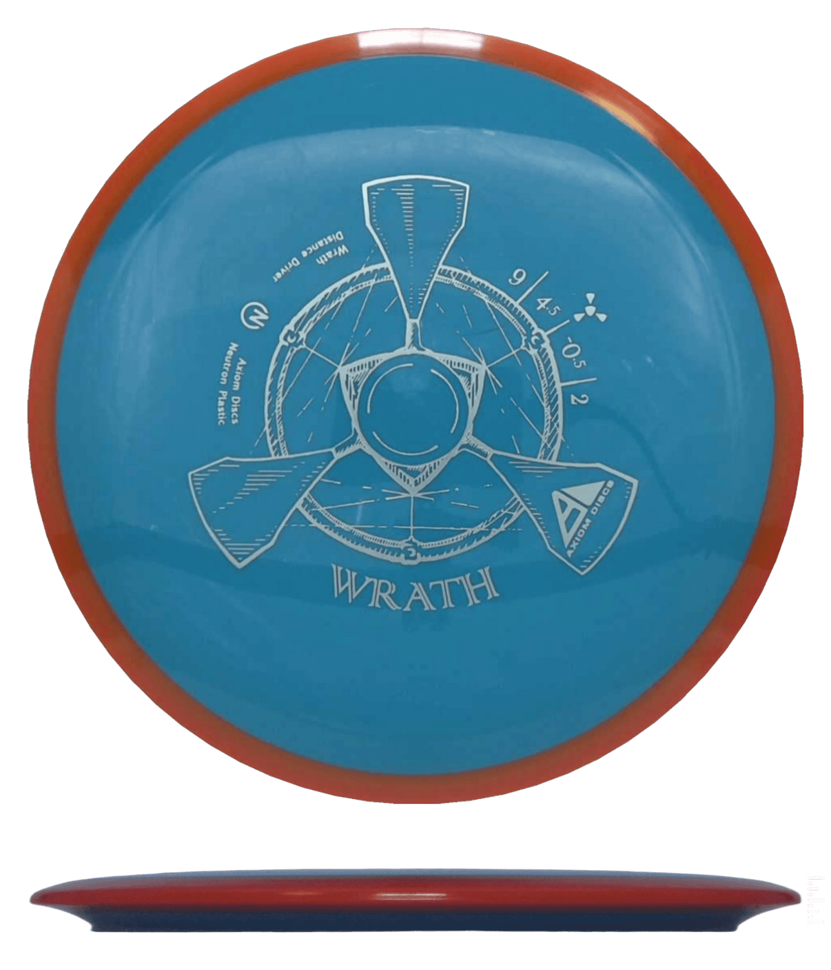 156g - Blue w/ Orange Rim (Silver) Neutron Axiom Wrath - Skyline Disc Golf