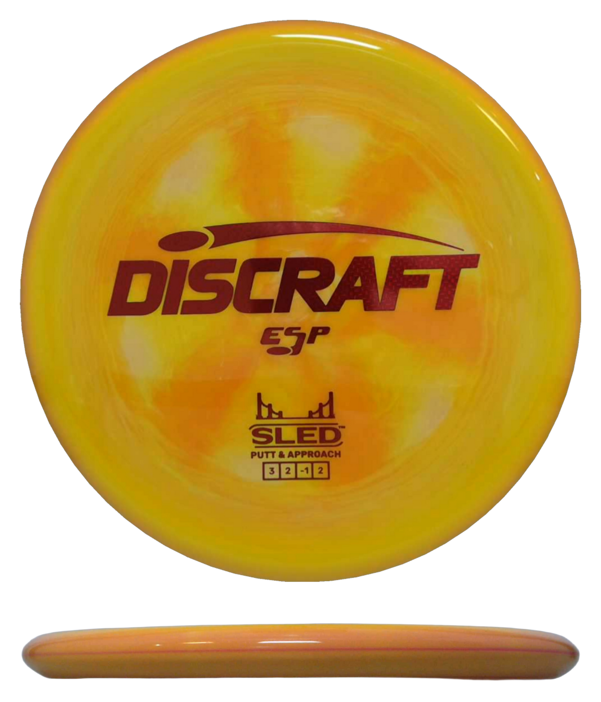 Discraft Sled - ESP / 177g - Mango Swirl (Red Carbon Fiber) - Skyline Disc Golf