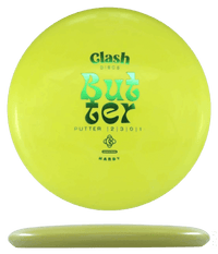 Clash Discs Butter - Hardy / 166g - Yellow (Green Foil) - Skyline Disc Golf