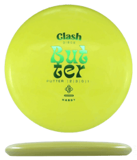 Clash Discs Butter - Hardy / 166g - Yellow (Green Foil) - Skyline Disc Golf