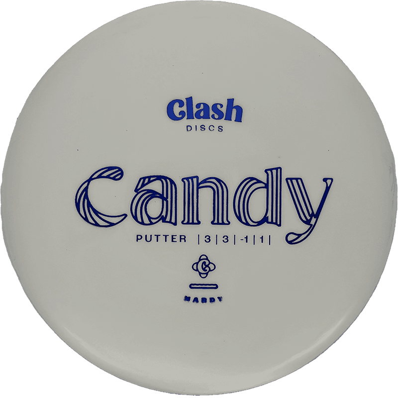 171g - White (Blue) *1002* Hardy Clash Discs Candy - Skyline Disc Golf