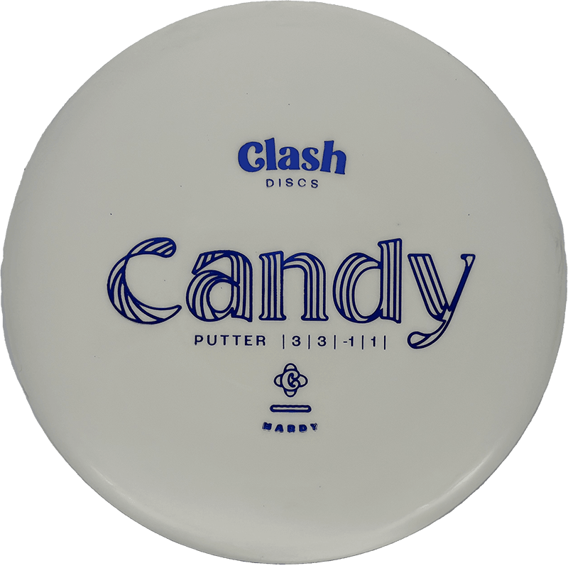 Clash Discs Candy Clash Discs Candy - Hardy / 171g - White (Blue) *1002* - Skyline Disc Golf