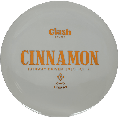 Clash Discs Cinnamon Clash Discs Cinnamon - Steady / 174g - White (Orange Foil) - Skyline Disc Golf