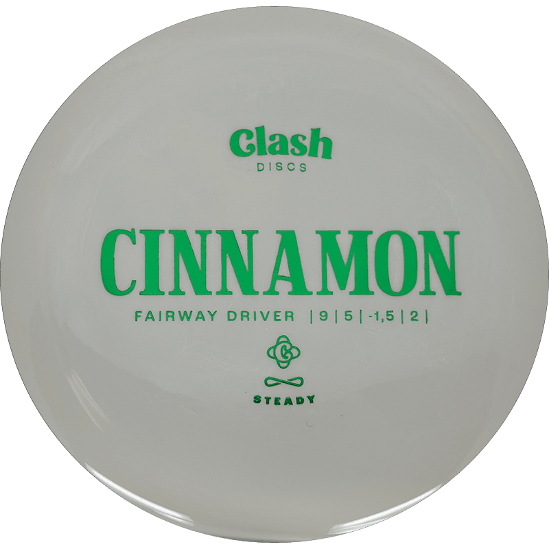 Clash Discs Cinnamon Clash Discs Cinnamon - Steady / 175g - White (Green Foil) - Skyline Disc Golf