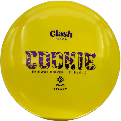 Clash Discs Cookie Clash Discs Cookie - Steady / 175g - Yellow (Royal Purple) - Skyline Disc Golf