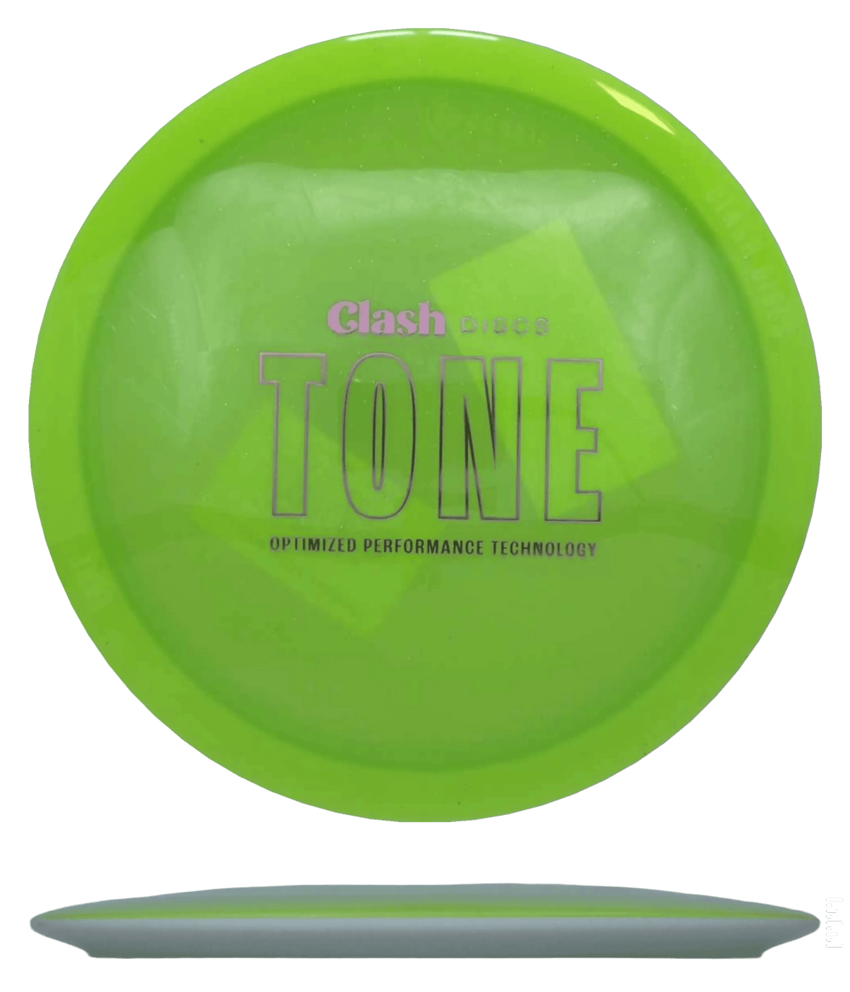 Clash Discs Cookie - TONE / 174g - Lemon (Pink Foil) - Skyline Disc Golf