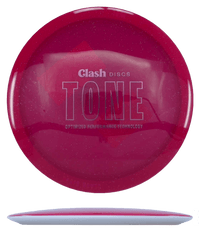 172g - Red Glitter (Pink Foil) TONE Clash Discs Cookie - Skyline Disc Golf