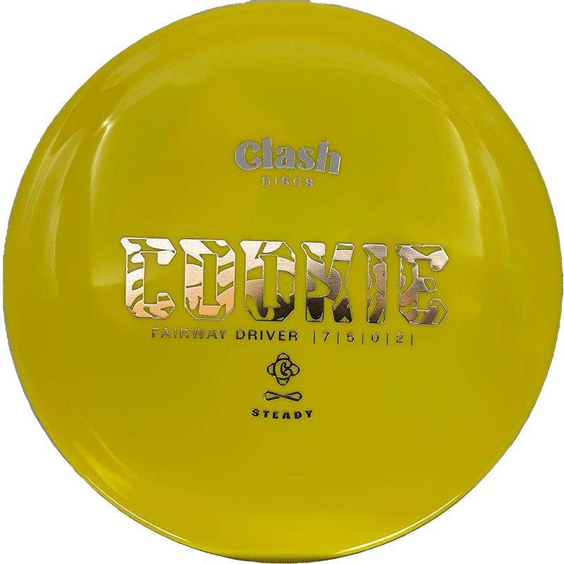 Clash Discs Cookie Clash Discs Cookie - Steady / 175g - Yellow (Silver) - Skyline Disc Golf