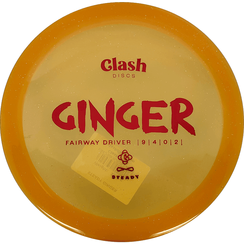 175g - Yellow Orange Glitter (Red) Steady Clash Discs Ginger - Skyline Disc Golf
