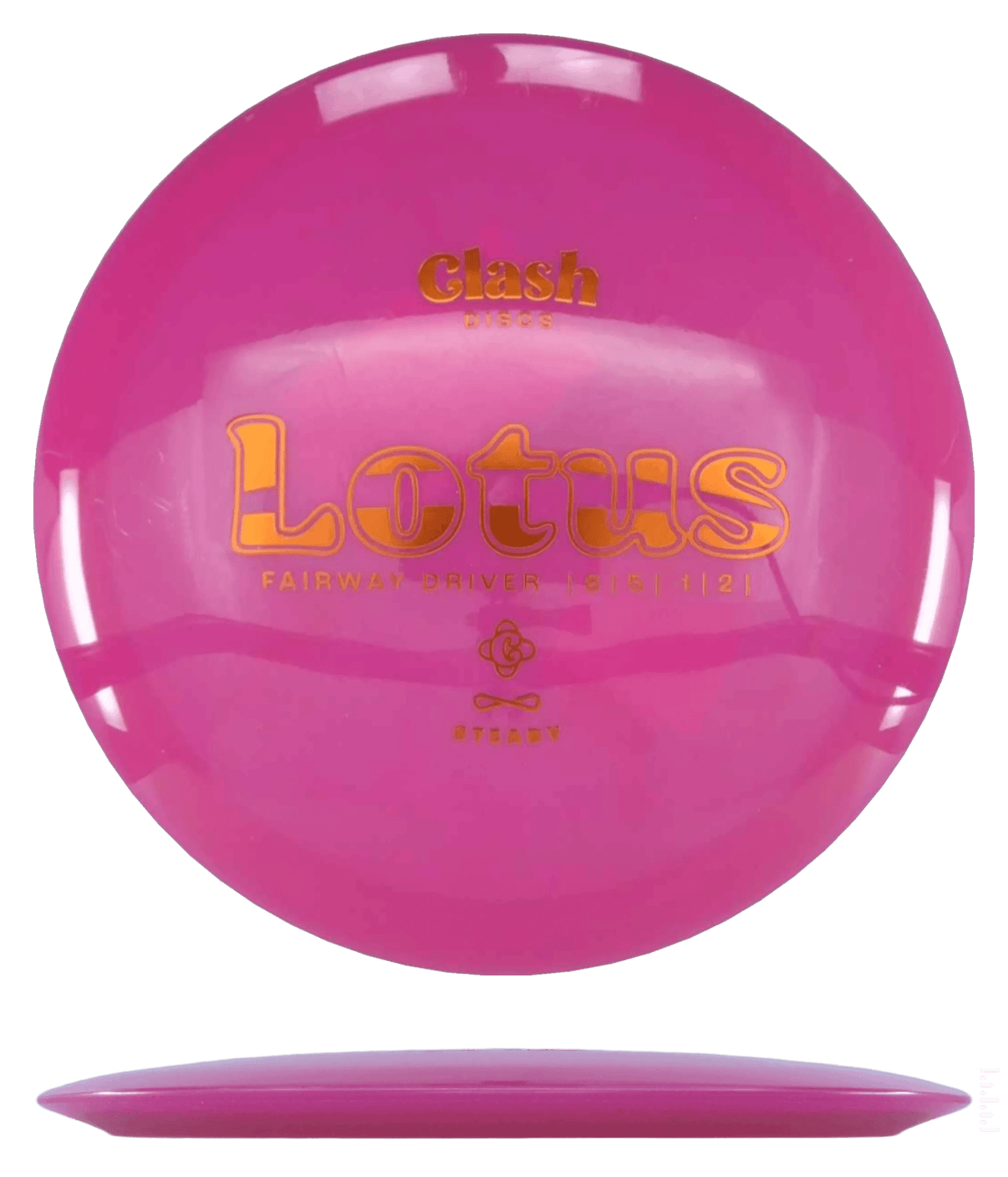 174g - Pink (Orange Foil) Steady Clash Discs Lotus - Skyline Disc Golf