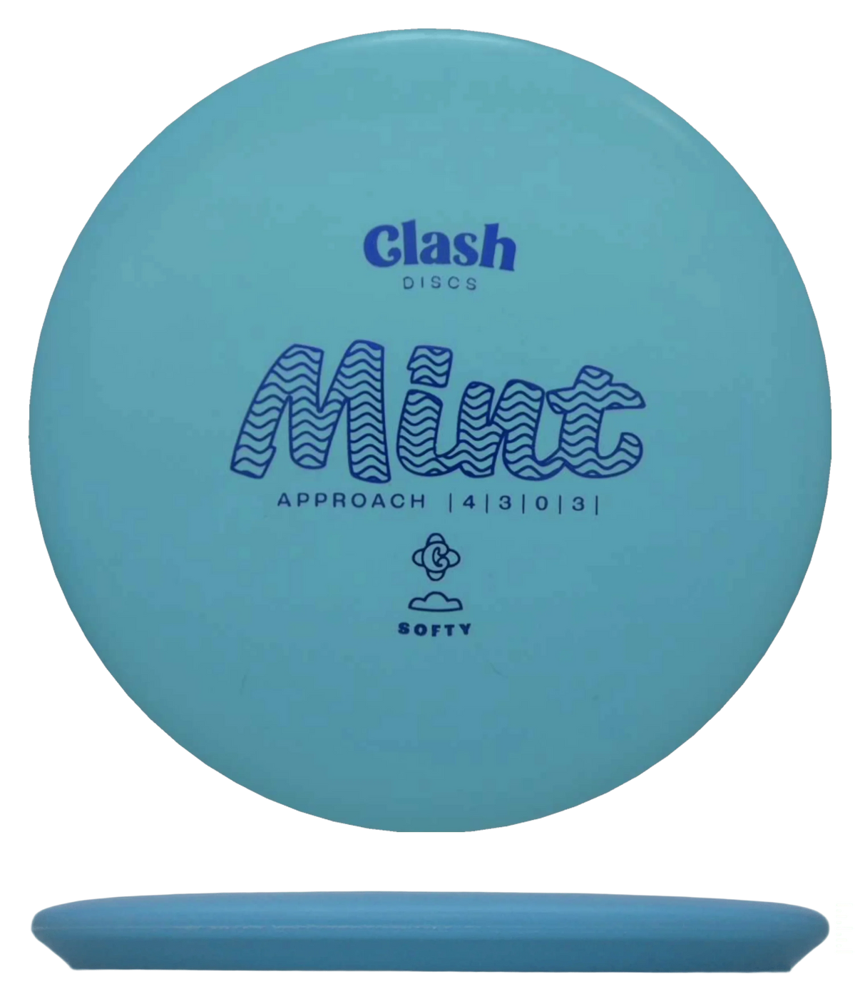 Clash Discs Mint - Softy / 175g - Sky Blue (Blue Chrome) - Skyline Disc Golf