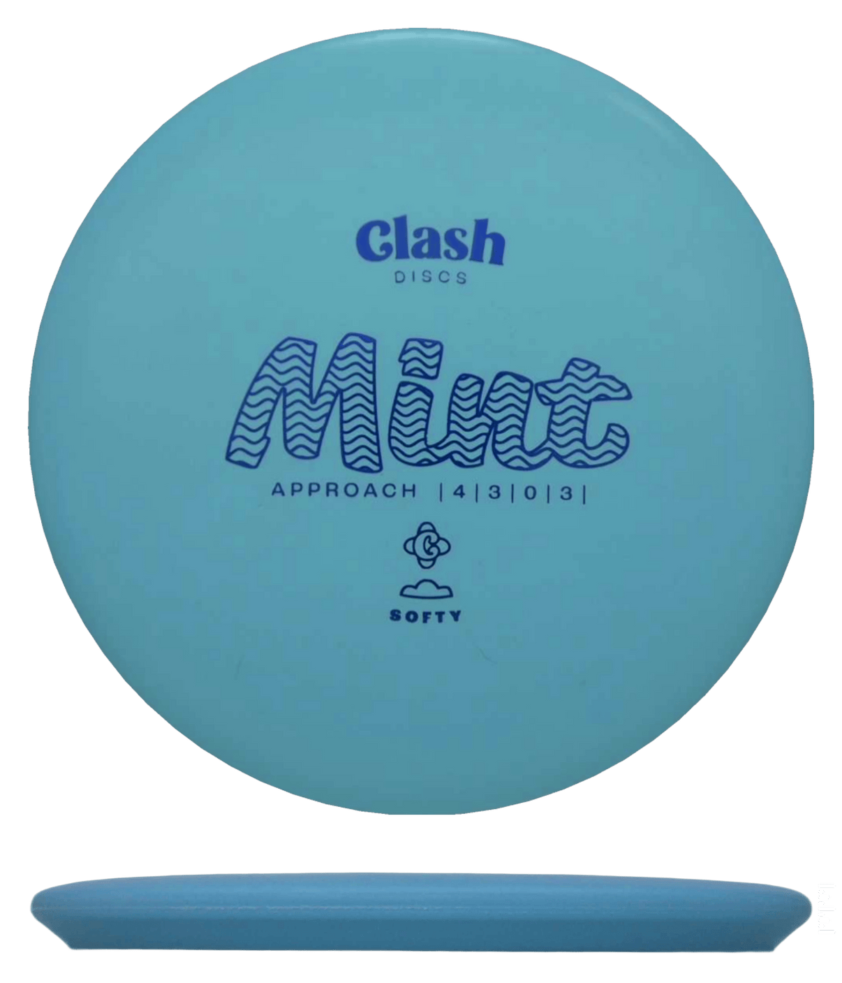 175g - Sky Blue (Blue Chrome) Softy Clash Discs Mint - Skyline Disc Golf