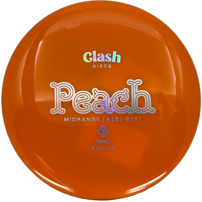 176g - Orange (Chrome) Steady Clash Discs Peach - Skyline Disc Golf