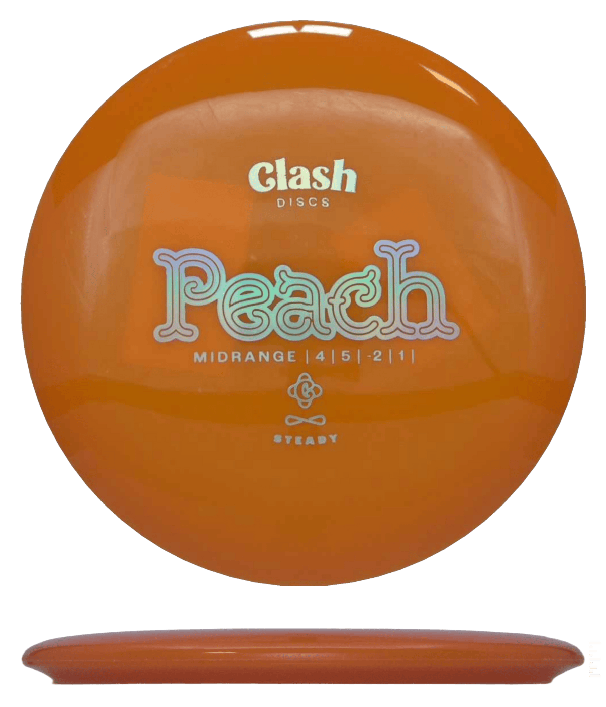 174g - Orange (Chrome) *006* Steady Clash Discs Peach - Skyline Disc Golf