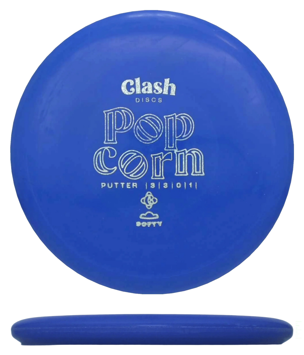 Clash Discs Popcorn - Softy / 168g - Blue (Chrome Glitter) - Skyline Disc Golf