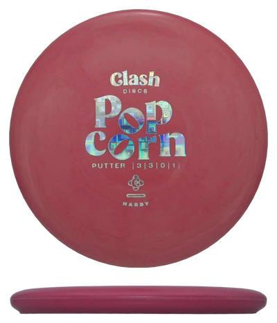 Clash Discs Popcorn - Hardy / 167g - Pastel Red (Chrome) - Skyline Disc Golf