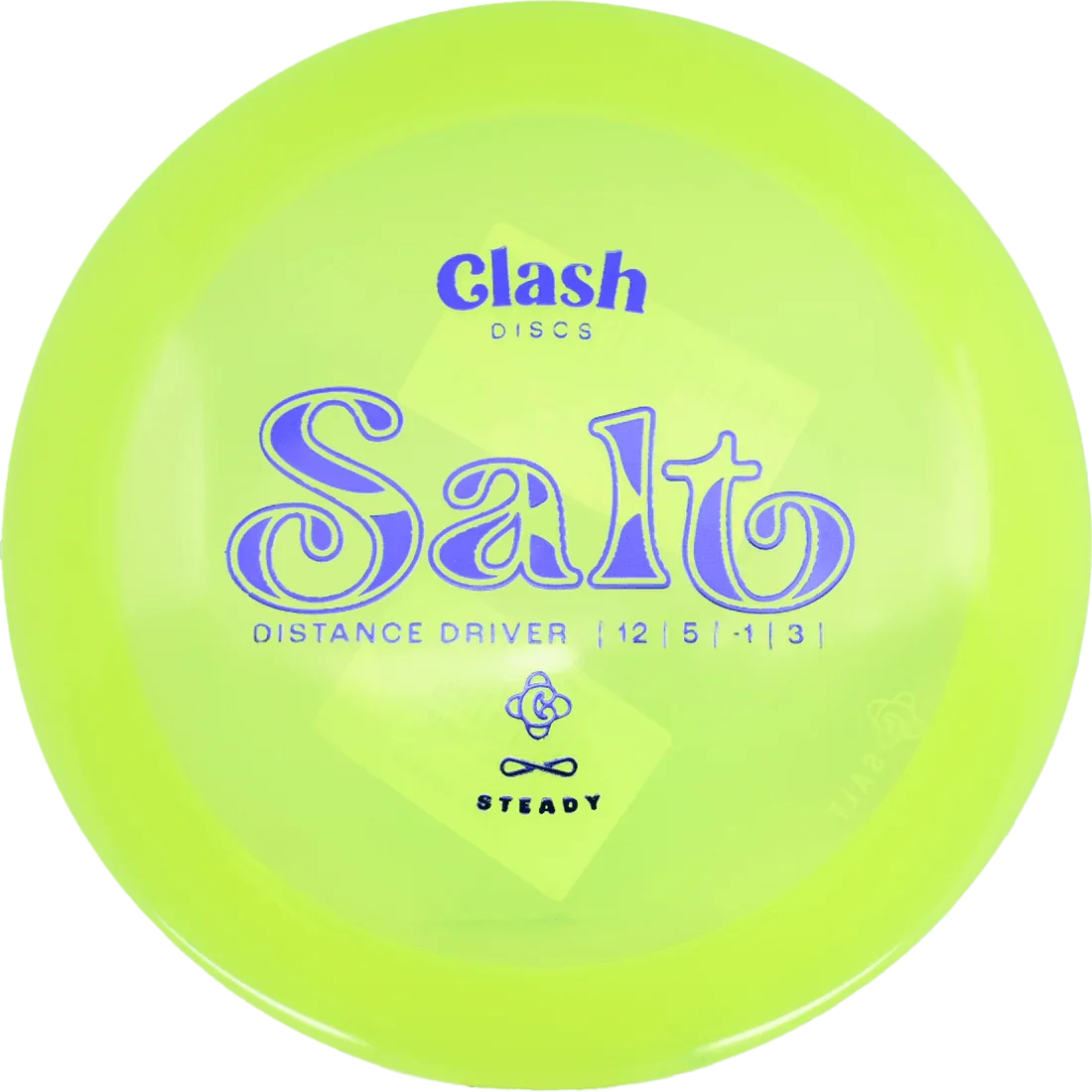 Clash Discs Salt - Steady / 169g - Chartreuse (Blue) *011* - Skyline Disc Golf