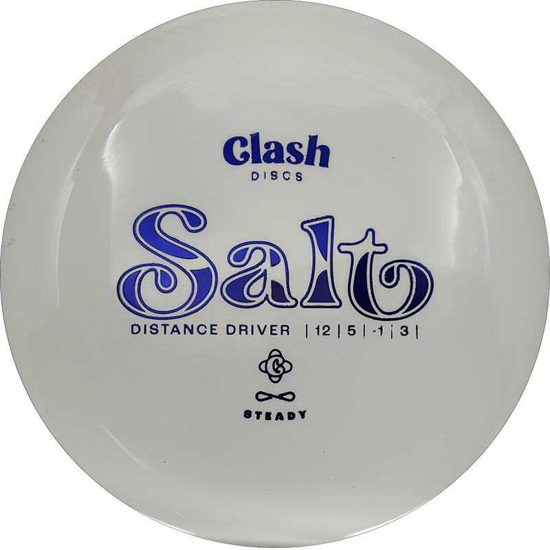 Clash Discs Salt Clash Discs Salt - Steady / 170g - White (Blue) - Skyline Disc Golf