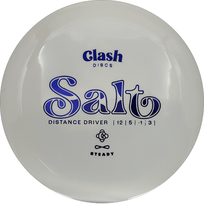 Clash Discs Salt Clash Discs Salt - Steady / 170g - White (Blue) - Skyline Disc Golf