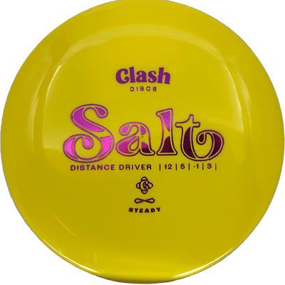 Clash Discs Salt Clash Discs Salt - Steady / 172g - Yellow (Pink Foil) - Skyline Disc Golf