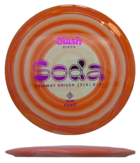 Clash Discs Soda - Steady Ring / 172g - Orange Swirl (Magenta Foil) - Skyline Disc Golf