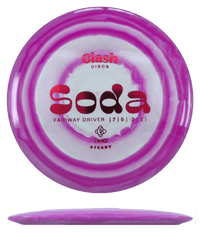 176g - Magenta Swirl (Red Foil) Steady Ring Clash Discs Soda - Skyline Disc Golf