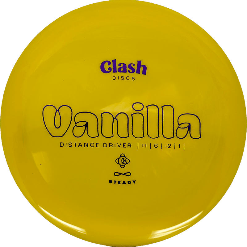 Clash Discs Vanilla - Steady / 176g - Yellow (Blue) - Skyline Disc Golf