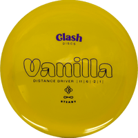 176g - Yellow (Blue) Steady Clash Discs Vanilla - Skyline Disc Golf