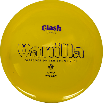 Clash Discs Vanilla Clash Discs Vanilla - Steady / 176g - Yellow (Blue) - Skyline Disc Golf