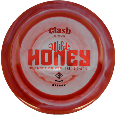 Clash Discs Wild Honey Clash Discs Wild Honey - Steady Ring / 174g - Red Swirl (Red Foil) - Skyline Disc Golf