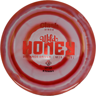 Clash Discs Wild Honey Clash Discs Wild Honey - Steady Ring / 173g - Red Swirl (Red Foil) - Skyline Disc Golf