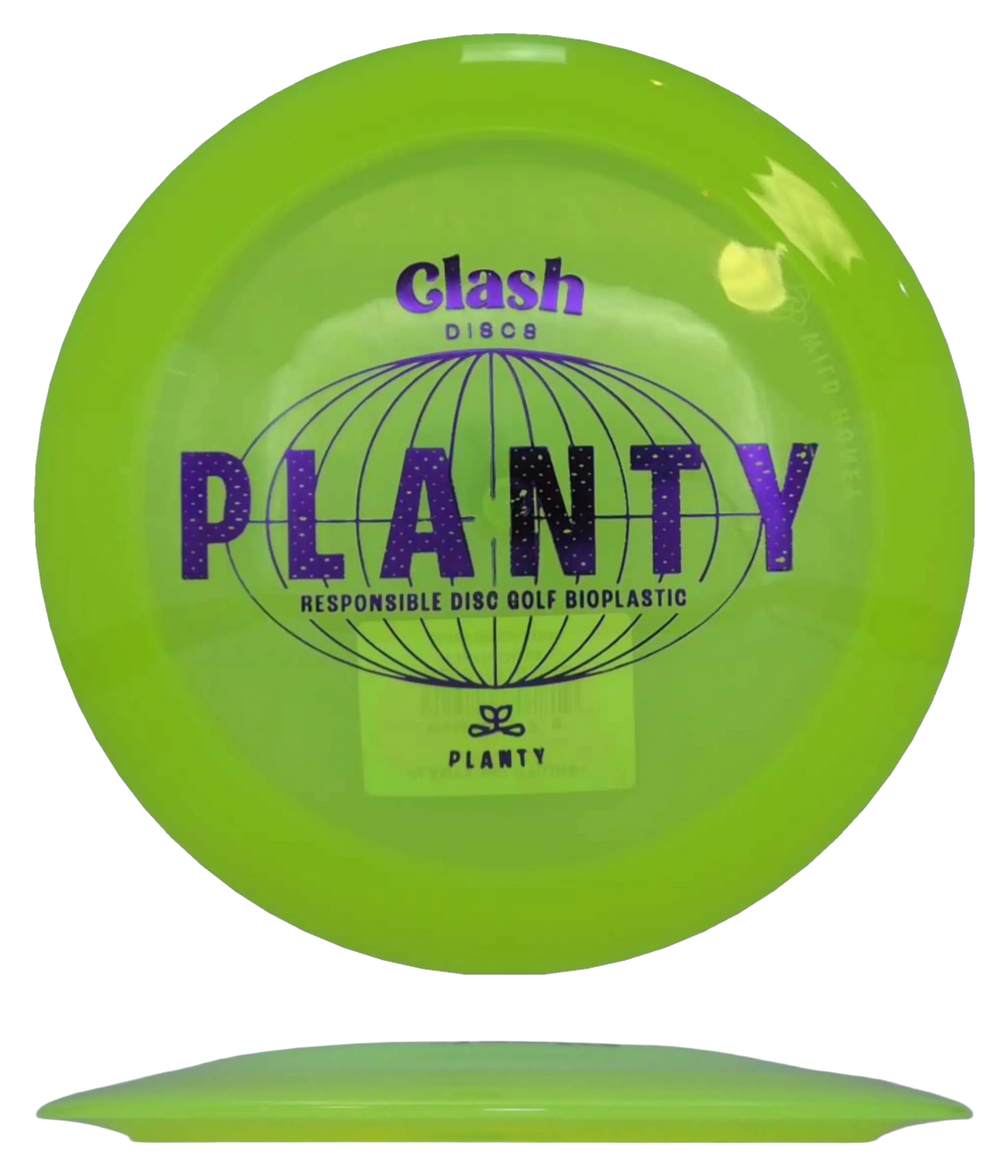 Clash Discs Wild Honey - Planty / 172g - Highlighter Yellow (Purple Foil) - Skyline Disc Golf