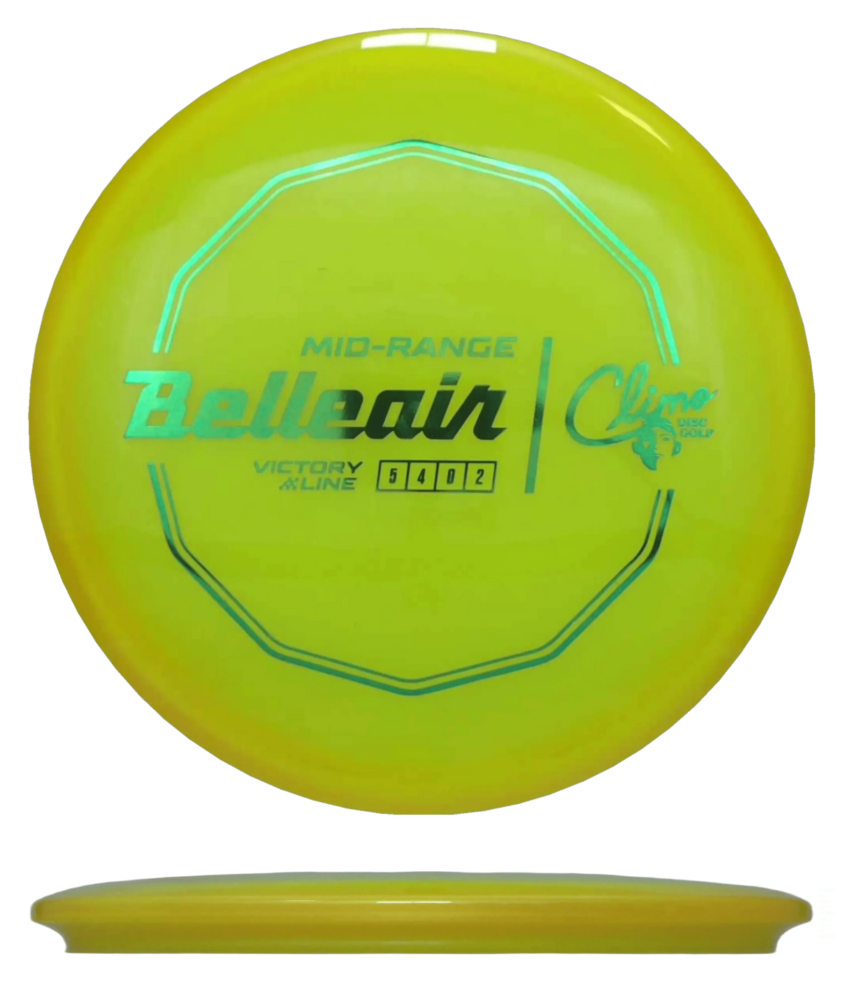 Climo Discs Belleair - Victory Line / 176g - Yellow (Green Foil) - Skyline Disc Golf