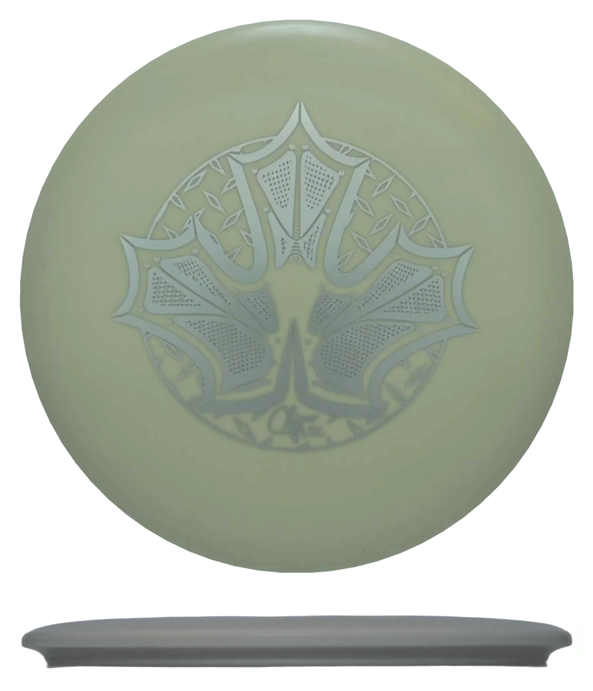 Climo Discs Belleair - Test Glow Trophy Line / 175g - White Glow (Silver - Iron Leaf) - Skyline Disc Golf