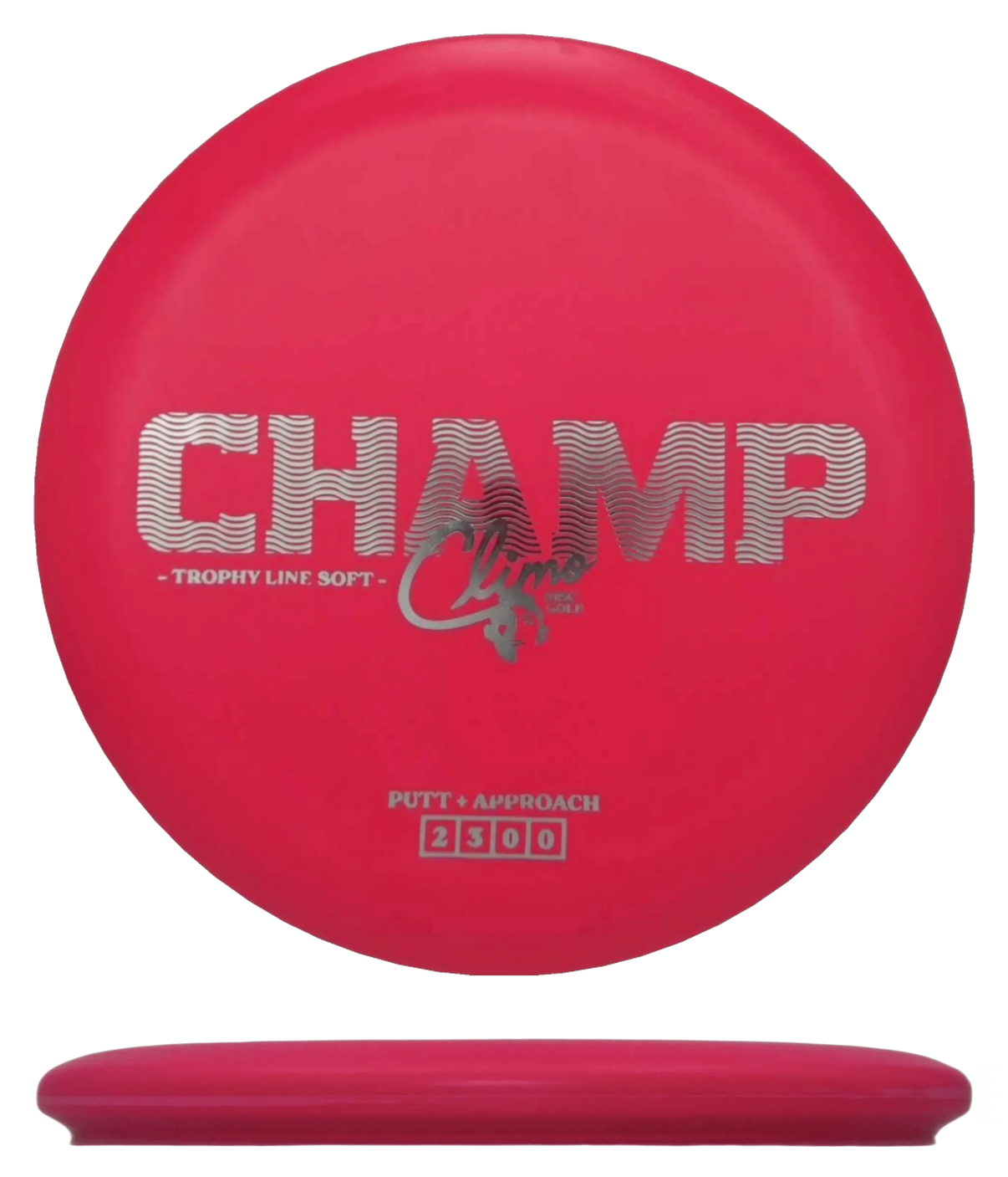 Climo Discs Champ - Trophy Line Soft / 175g - Hot Red (Silver Foil) - Skyline Disc Golf