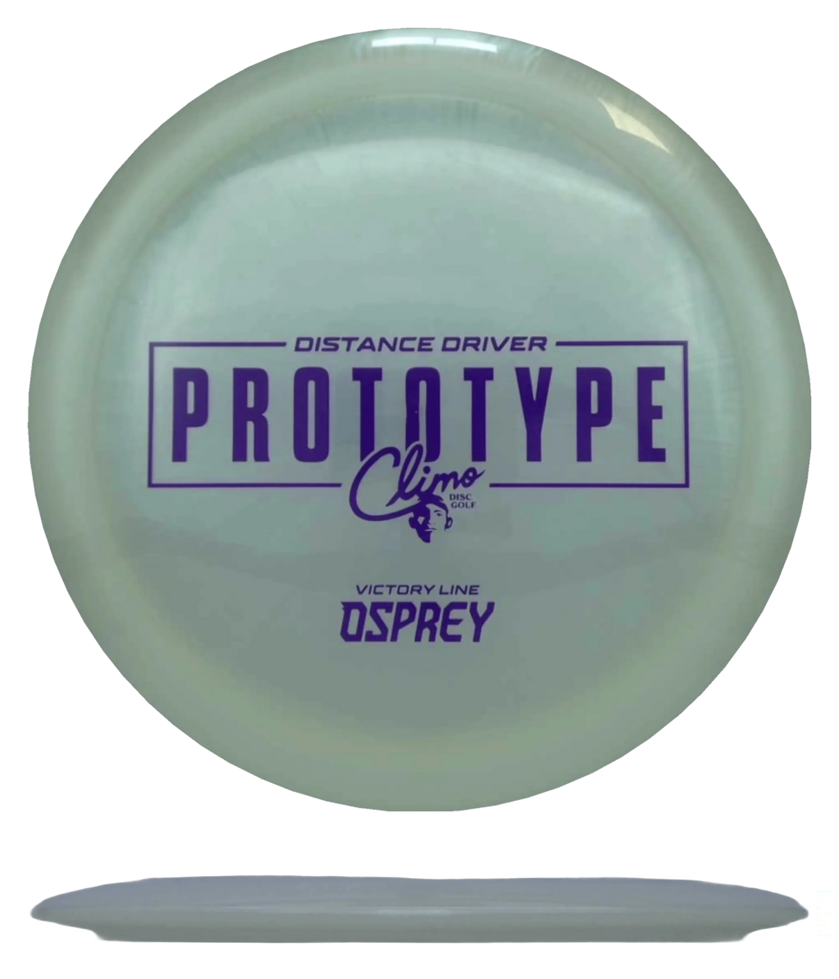 173g - Pearl White (Purple) Prototype Climo Discs Osprey - Skyline Disc Golf