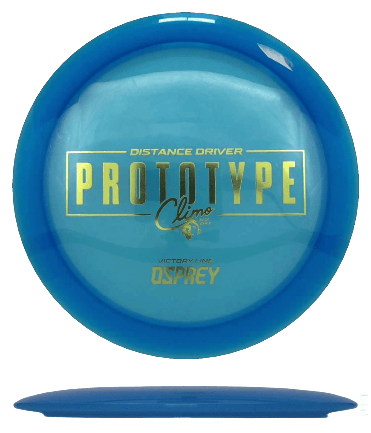 175g - Blue (Gold) Prototype Climo Discs Osprey - Skyline Disc Golf