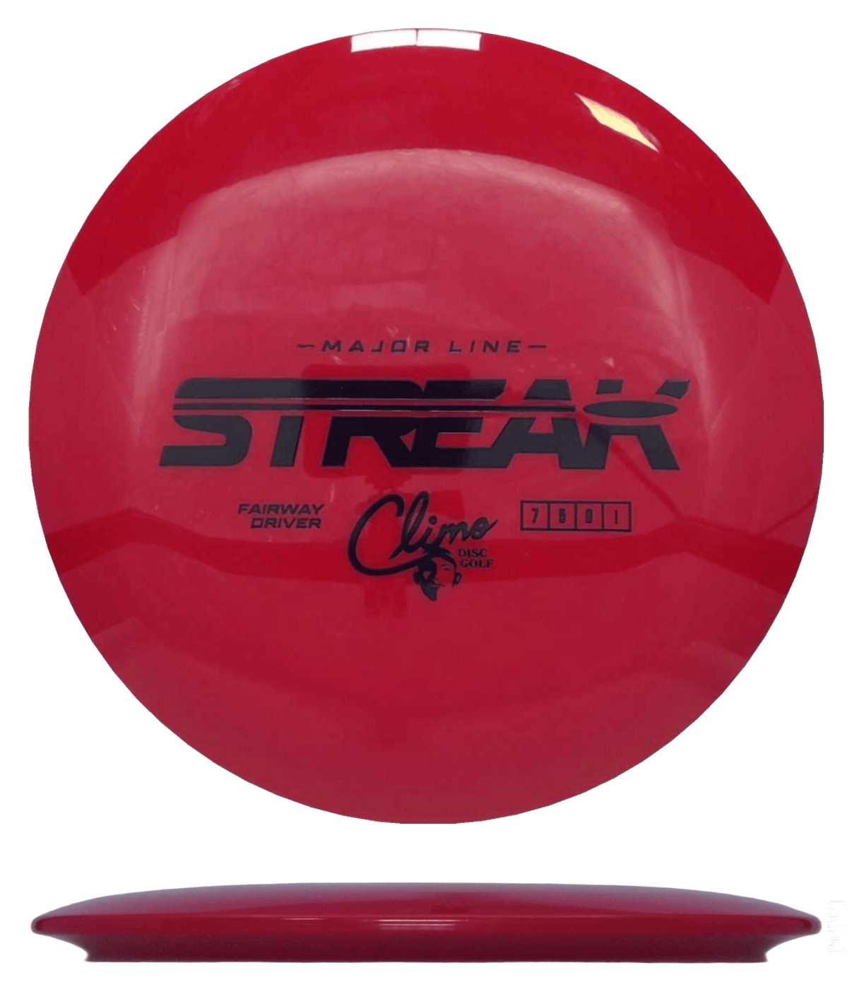 174g - Red (Black) Major Line Climo Discs Streak - Skyline Disc Golf