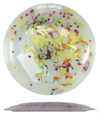 Dino Discs Allosaurus - Egg Shell / Unstamped - Clear (Gold) *003* - Skyline Disc Golf