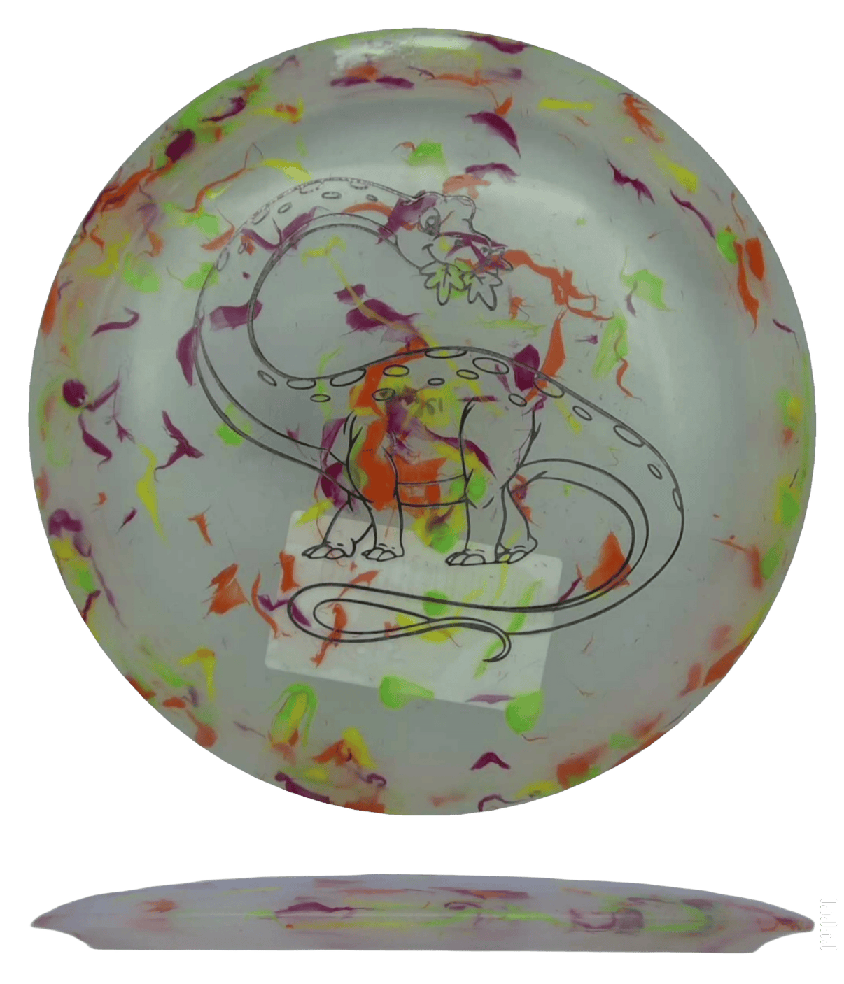 128g - Clear Jawbreaker (Black Chrome Stars) *012* Egg Shell Dino Discs Diplodocus - Skyline Disc Golf