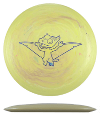 128g - Dirty Mustard Yellow (Blue Foil) Egg Shell Dino Discs Pterodactylus - Skyline Disc Golf