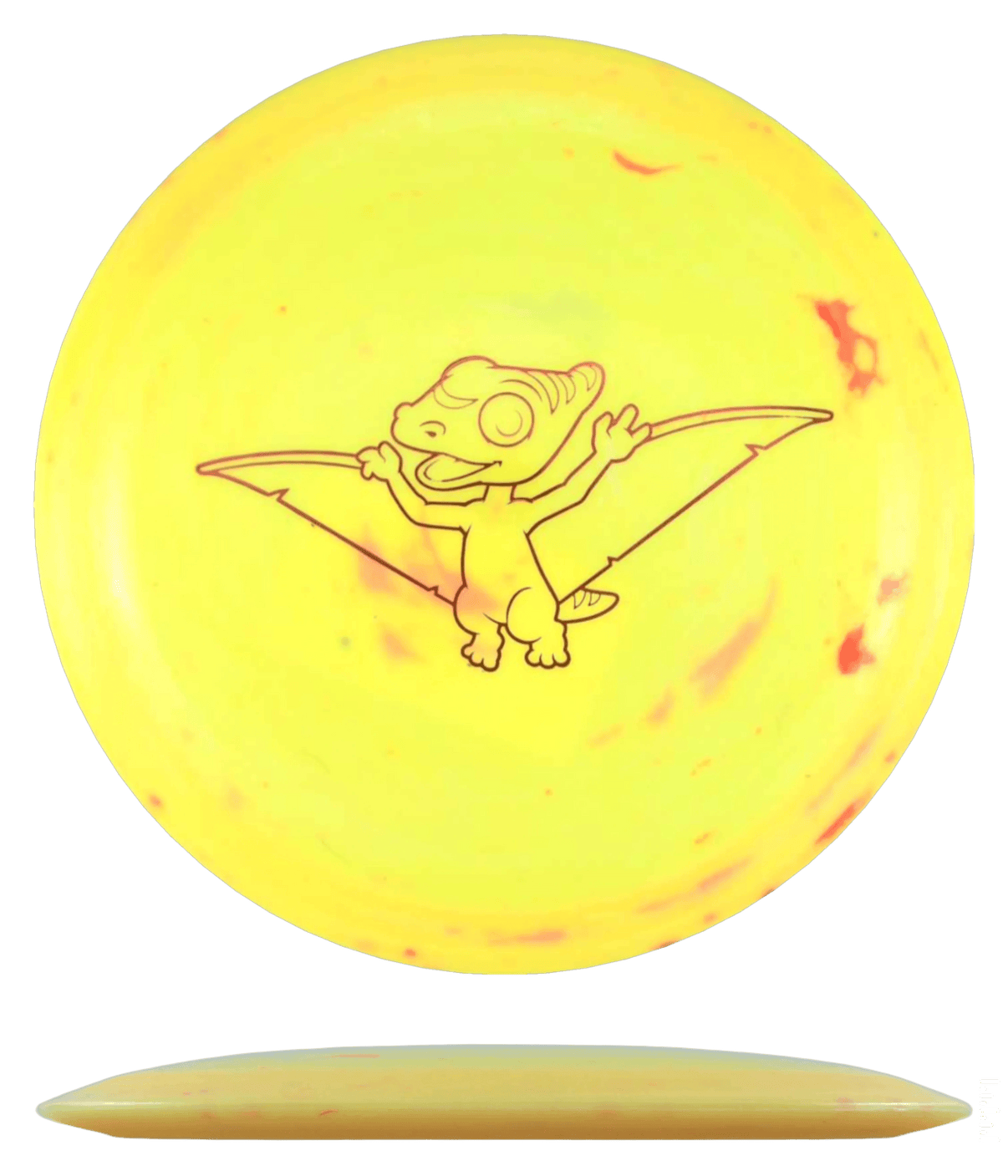 129g - Goldenrod (Red Foil) Egg Shell Dino Discs Pterodactylus - Skyline Disc Golf