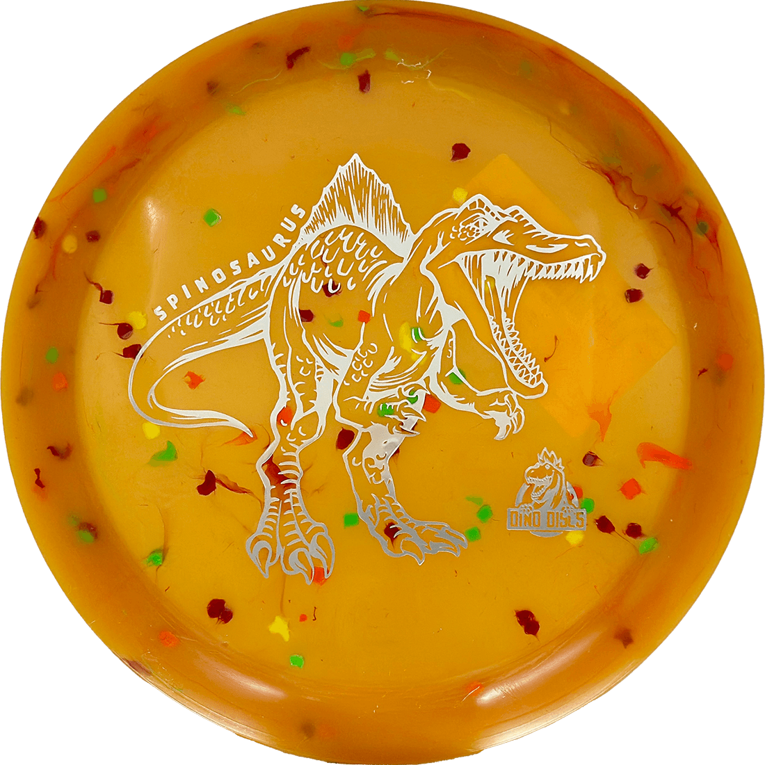 Dino Discs Spinosaurus Dino Discs Spinosaurus - Egg Shell / Unstamped - Amber (Silver Foil) - Skyline Disc Golf