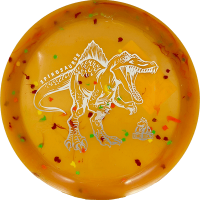 Dino Discs Spinosaurus Dino Discs Spinosaurus - Egg Shell / Unstamped - Amber (Silver Foil) - Skyline Disc Golf